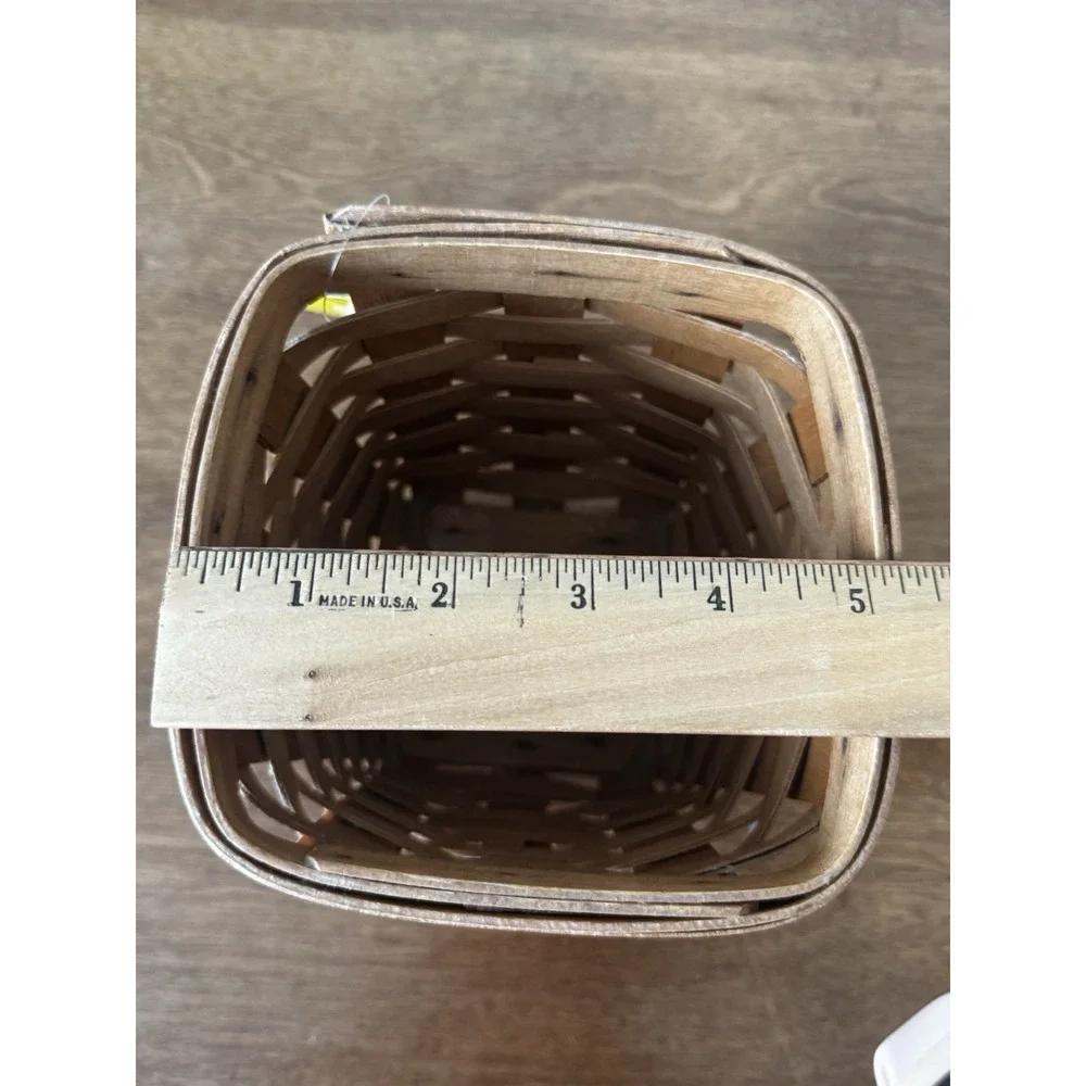Vintage Longaberger 1995 Small Spoon Holder Basket 6